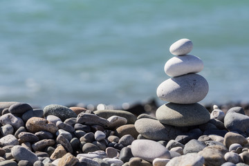 Fototapeta na wymiar Zen Balancing Pebbles Stone Stack