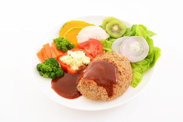 おいしそうなハンバーグステーキ