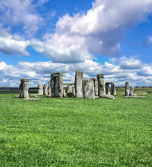 Stonehenge with dramatic sky in England
