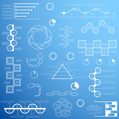 Set for infographic elements and diagrams