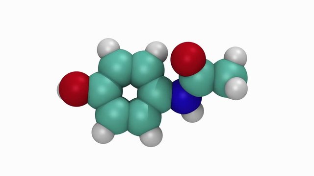Graphic animation of tylenol
