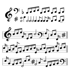 Music signs: notes and clef