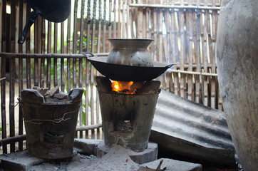 Pan on the stove old