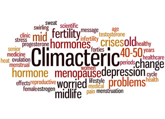 Fototapeta premium Climacteric, word cloud concept 2
