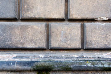 old grungy wall of stone blocks