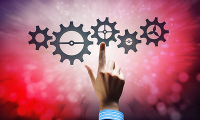 Cogwheel mechanism as teamwork concept