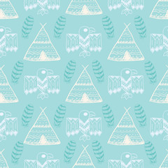 Native American Seamless Pattern - 109306084