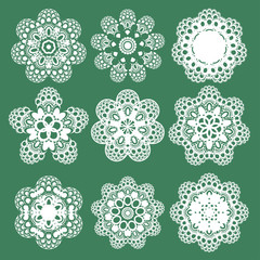 Set of Oriental vector pattern with arabesque and floral elements. Traditional ornament. Vector