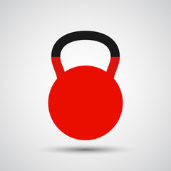 Weight sign icon, Kettlebell icon - Vector