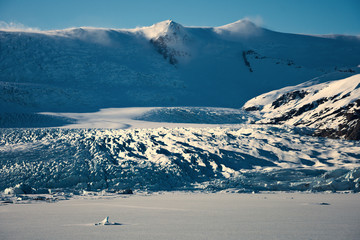 Gletscher bei Sonnenuntergang