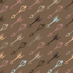Hand drawn arrows seamless pattern