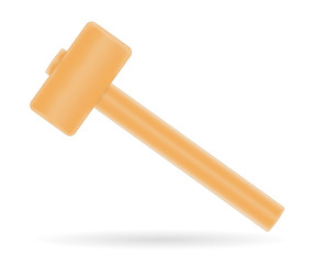 Mallet with wooden handle