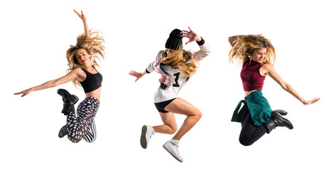 Young urban woman dancing