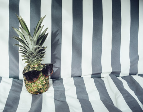 Pineapple with sunglasses