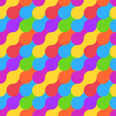 Obraz premium Colored circle seamless pattern