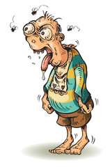 The idiot whit  flies