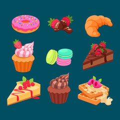 Set of sweet dessert 