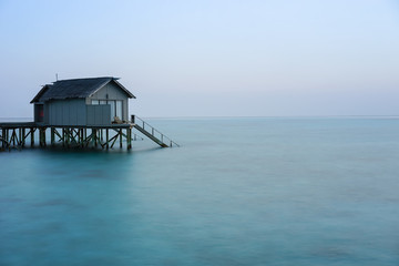 Maldives island, water villas resort