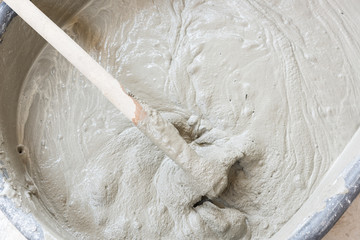 cement mix concrete is compacted sand