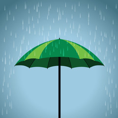 Obraz premium zielony parasol deszcz tło