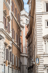 Fototapeta na wymiar Alley in an ancient city of Rome, Italy