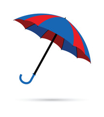 blue and red umbrella