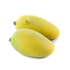 Mamgoes on white background