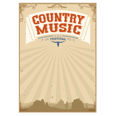 Country music festival background with american landscape © GeraKTV