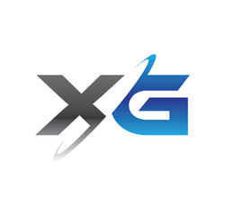 Obraz premium xg initial logo with double swoosh blue and grey