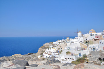 Fototapeta na wymiar Landscape Greek island in the Mediterranean sea.