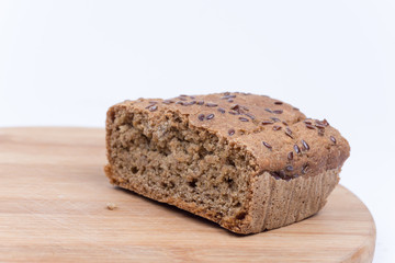 Chrono homemade bread with copy space