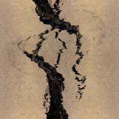 Cracked road