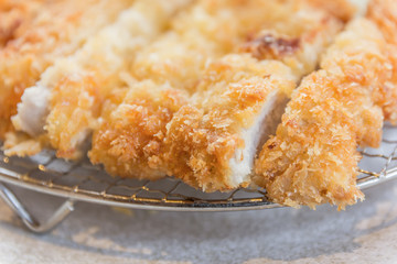 breaded pork cutlet, japanese food style tonkatsu