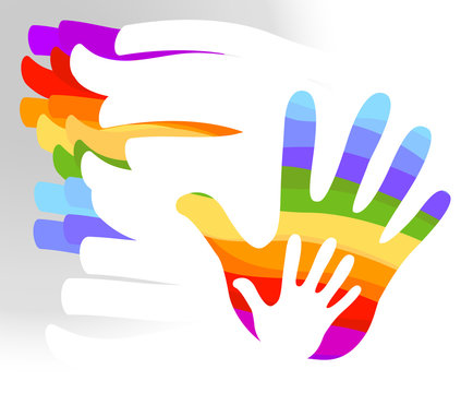 hands colorful illustration