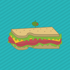 Sandwich design. healthy food. menu icon 