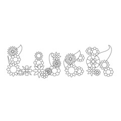 Luck flower ornament for coloring