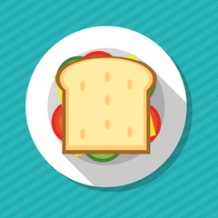 Sandwich design. healthy food. menu icon 