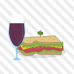 Sandwich design. healthy food. menu icon 