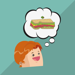 Sandwich design. healthy food concept. menu icon 