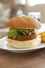 Quinoa Guacamole Burger