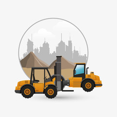 Under construction design. truck concept. repair icon