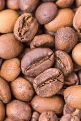 Extreme macro coffee beans background