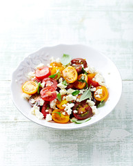 Cherry Tomato Salad with Feta and Basil
