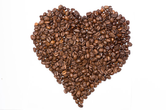 Herz aus Kaffeebohnen