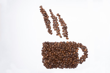 Kaffee Tasse aus Kaffeebohnen