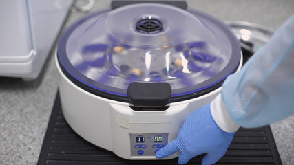 Containers for tubes of biochemical analyzer. Zika virus, ZIKV