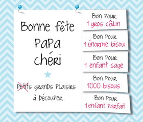 Obraz premium Fête des pères languettes à découper-2