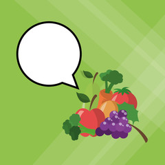 Healthy food design, organic and natural concept