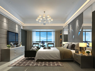 Bedroom Interior 3D Illustration