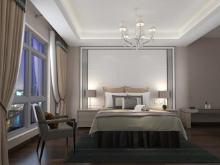 Bedroom Interior 3D Illustration